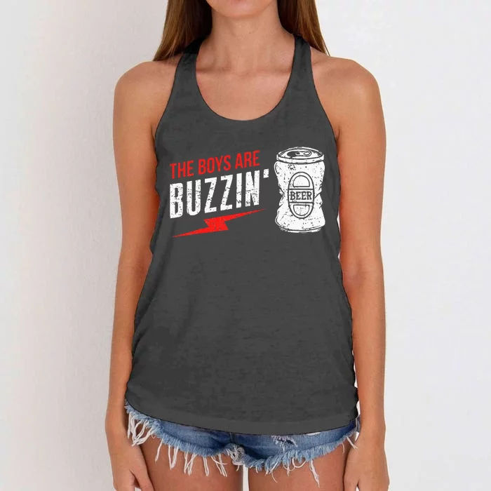 The Are Buzzin Vintage Drinking Women's Knotted Racerback Tank