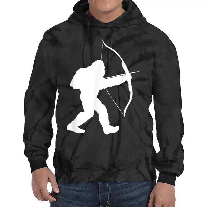 Traditional Archery Bigfoot Recurve Bow Lovers Tie Dye Hoodie