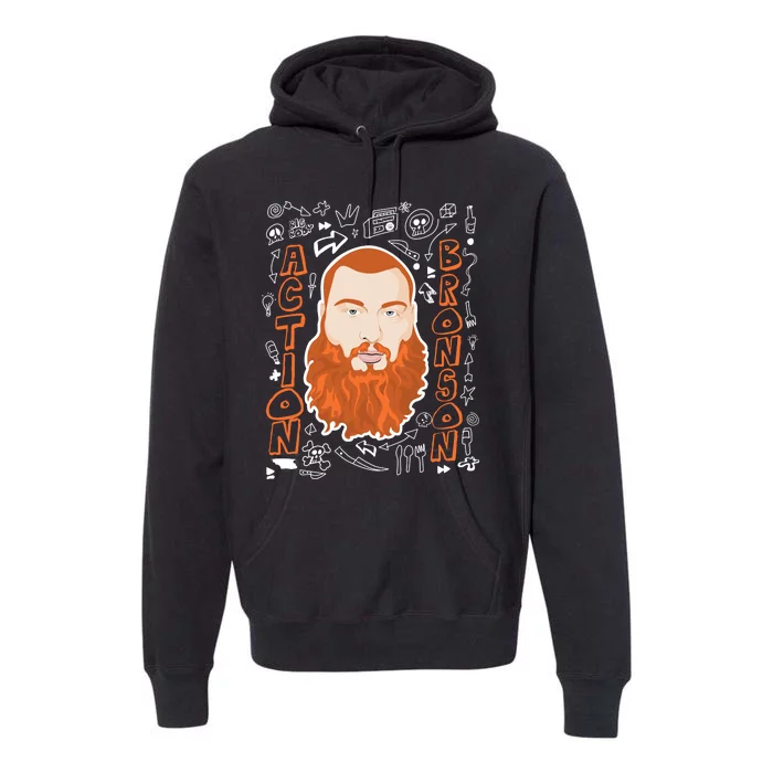 The Action Bronson Cool Vector Design Premium Hoodie