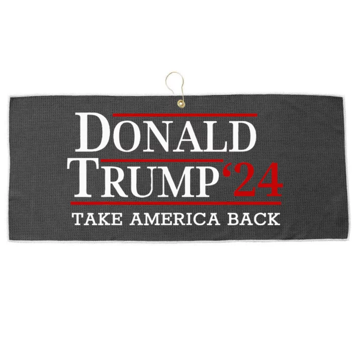 Take America Back American Flag Trump Large Microfiber Waffle Golf Towel