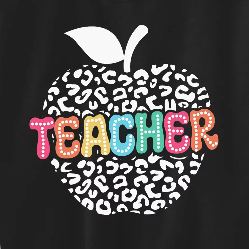 Teacher Apple Back To School Kindergarten Preschool Teacher Kids Sweatshirt