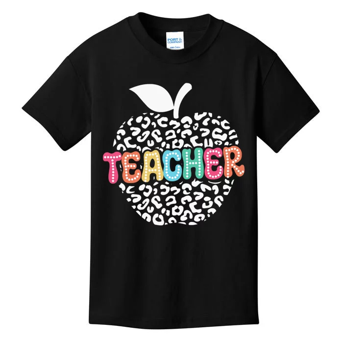 Teacher Apple Back To School Kindergarten Preschool Teacher Kids T-Shirt