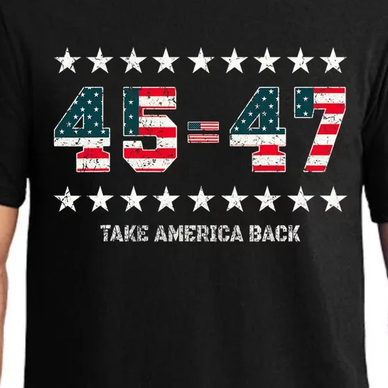 Take America Back Trump 2024 Stars 45 47 Usa President Pajama Set