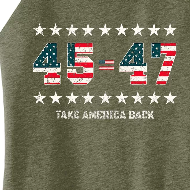 Take America Back Trump 2024 Stars 45 47 Usa President Women’s Perfect Tri Rocker Tank