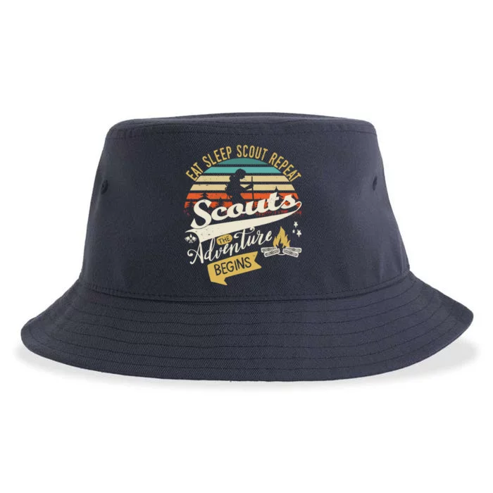 The Adventure Begins | Eat Sleep Scout Repeat | Funny Scout Sustainable Bucket Hat