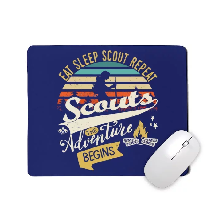 The Adventure Begins | Eat Sleep Scout Repeat | Funny Scout Mousepad