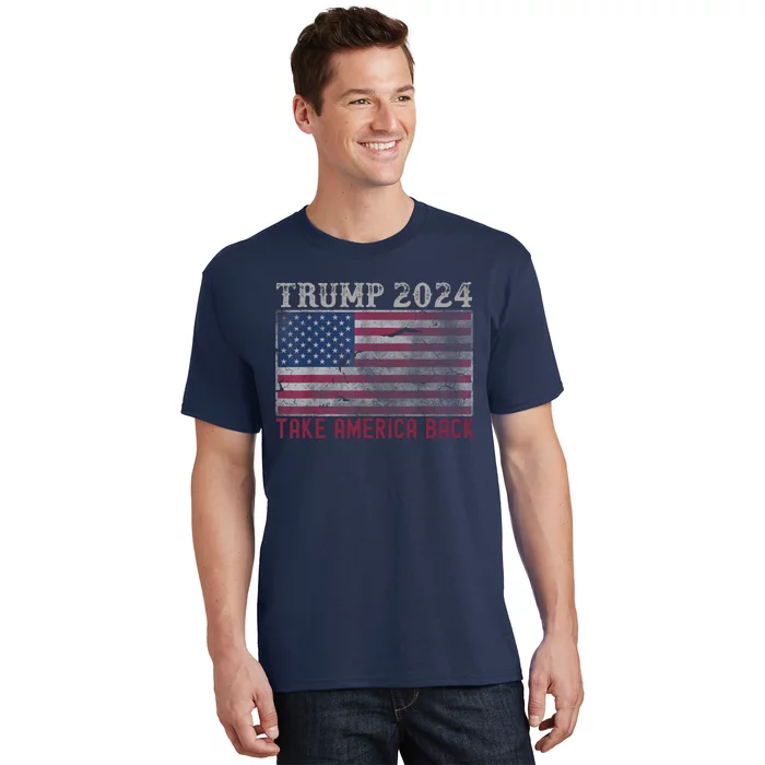 Take America Back Vintage Faded Trump 2024 T-Shirt