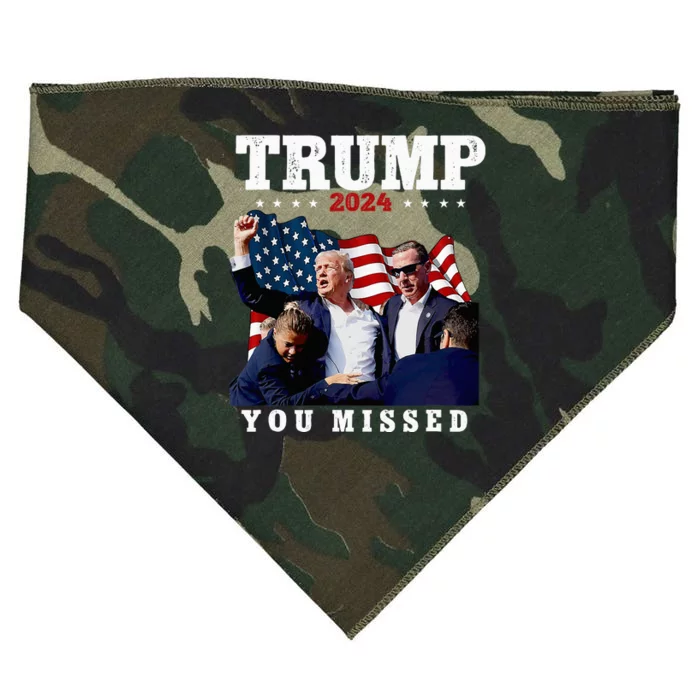 Trump Assasination Bloody Ear Bleeding Butler Pa Trump USA-Made Doggie Bandana