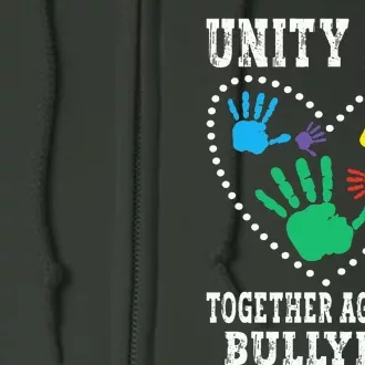 Together Against Bullying Orange Anti Bully Unity Day Full Zip Hoodie