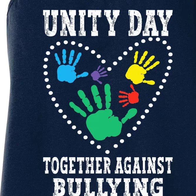 Together Against Bullying Orange Anti Bully Unity Day Women's Racerback Tank