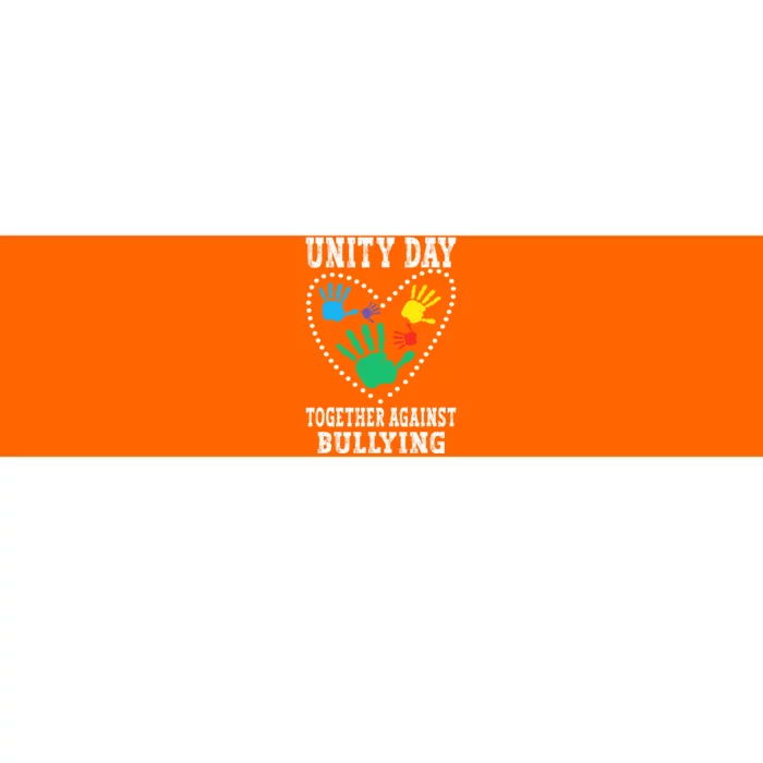 Together Against Bullying Orange Anti Bully Unity Day Bumper Sticker