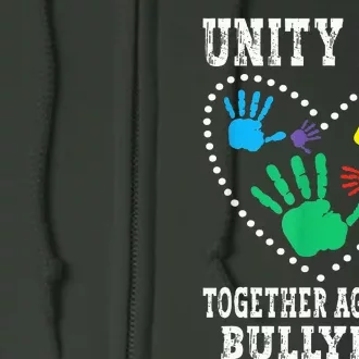 Together Against Bullying Orange Anti Bully Unity Day Full Zip Hoodie