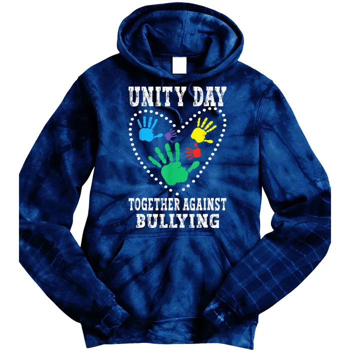 Together Against Bullying Orange Anti Bully Unity Day Tie Dye Hoodie