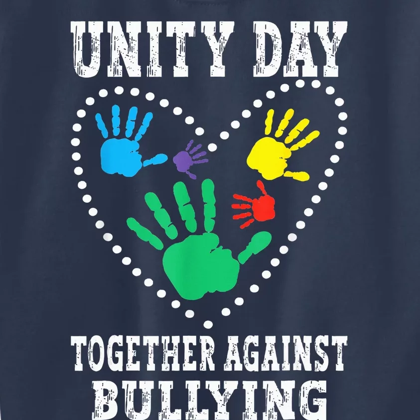 Together Against Bullying Orange Anti Bully Unity Day Kids Sweatshirt