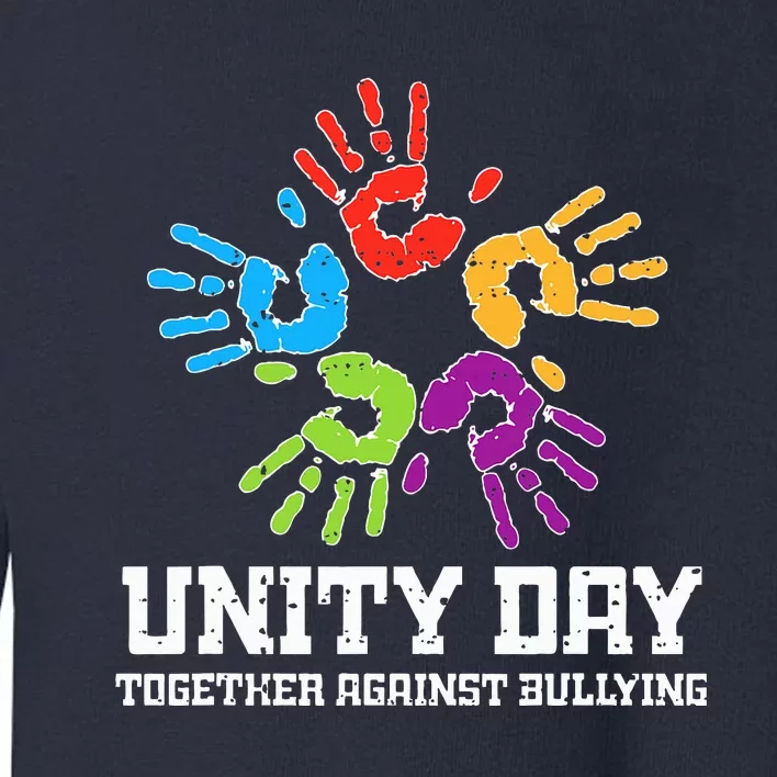 Together Against Bullying Anti Bullying Orange Unity Day Toddler Sweatshirt