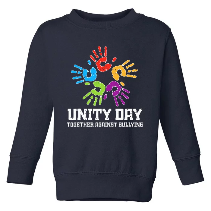 Together Against Bullying Anti Bullying Orange Unity Day Toddler Sweatshirt