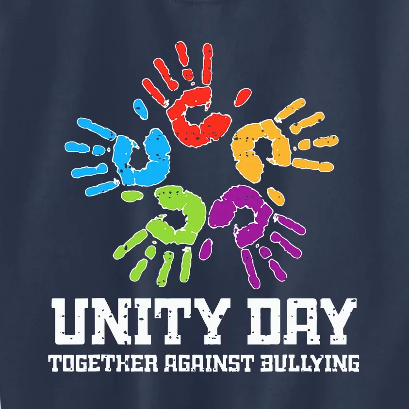 Together Against Bullying Anti Bullying Orange Unity Day Kids Sweatshirt