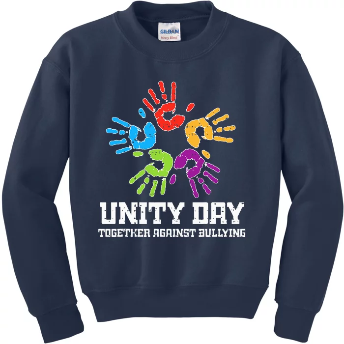 Together Against Bullying Anti Bullying Orange Unity Day Kids Sweatshirt