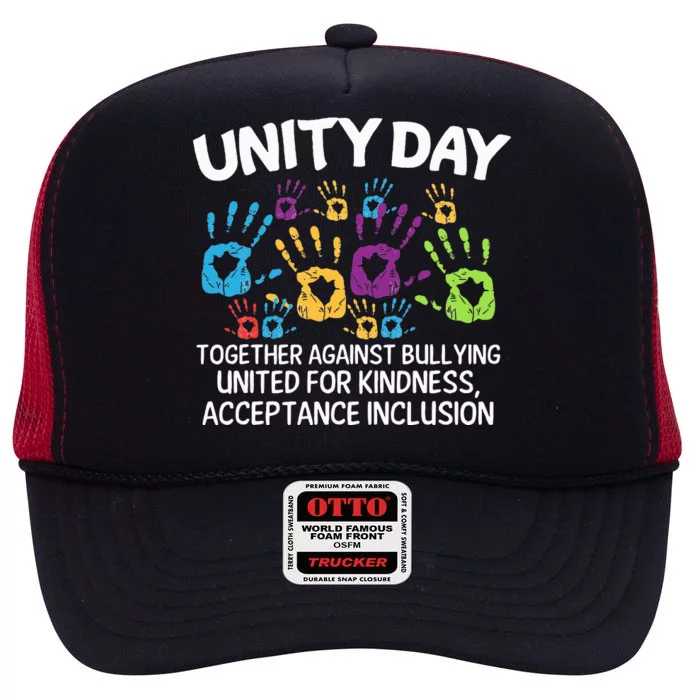 Together Against Bullying Orange Anti Bullying Unity Day High Crown Mesh Trucker Hat