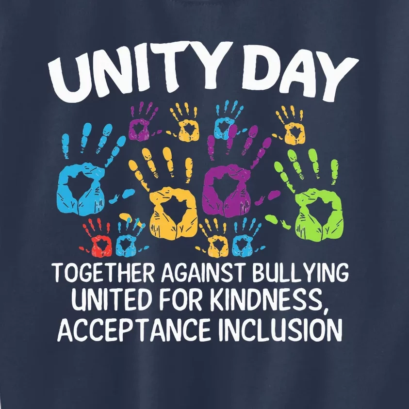 Together Against Bullying Orange Anti Bullying Unity Day Kids Sweatshirt