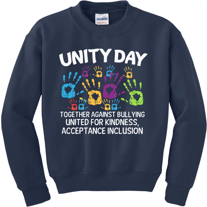 Together Against Bullying Orange Anti Bullying Unity Day Kids Sweatshirt