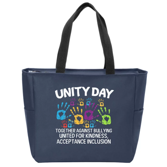 Together Against Bullying Orange Anti Bullying Unity Day Zip Tote Bag