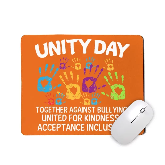 Together Against Bullying Orange Anti Bullying Unity Day Mousepad