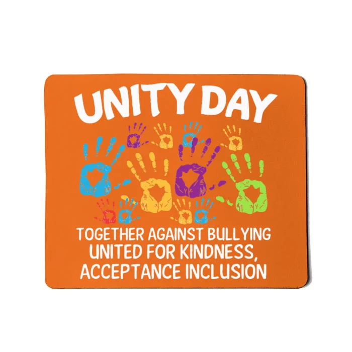 Together Against Bullying Orange Anti Bullying Unity Day Mousepad