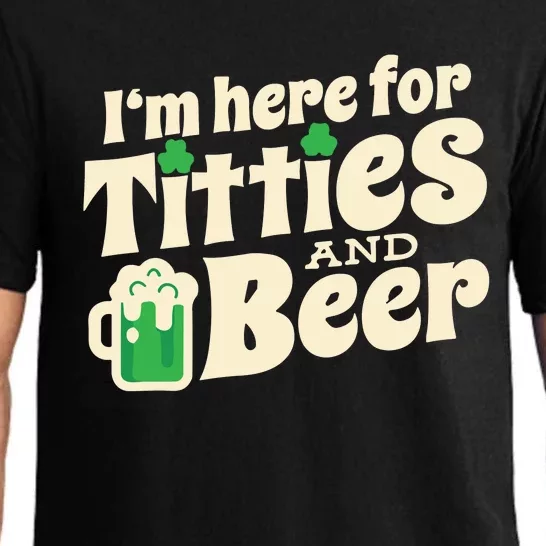 Titties And Beer Funny St Patricks Day Pajama Set