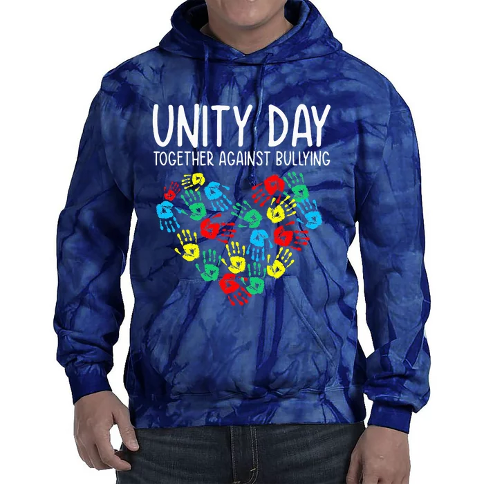 Together Against Bullying Unity Day Kindness Day Orange Tie Dye Hoodie