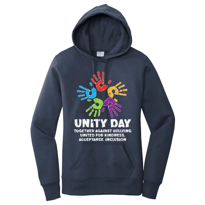 Together Against Bullying Orange Anti Bullying Unity Day Women's Pullover Hoodie