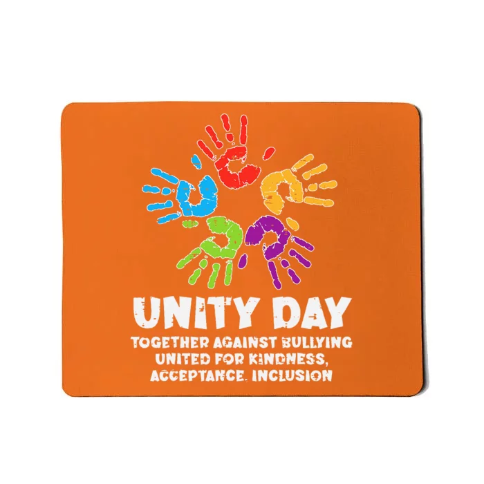 Together Against Bullying Orange Anti Bullying Unity Day Mousepad