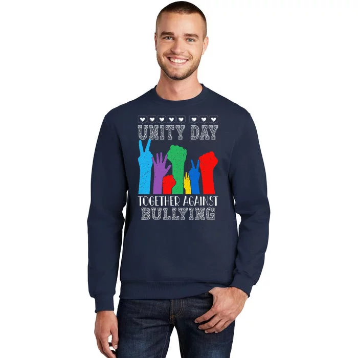 Together Against Bullying Orange Anti Bully Unity Day Tall Sweatshirt