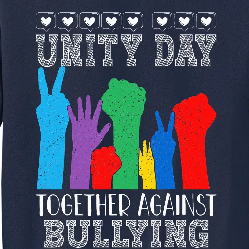 Together Against Bullying Orange Anti Bully Unity Day Tall Sweatshirt