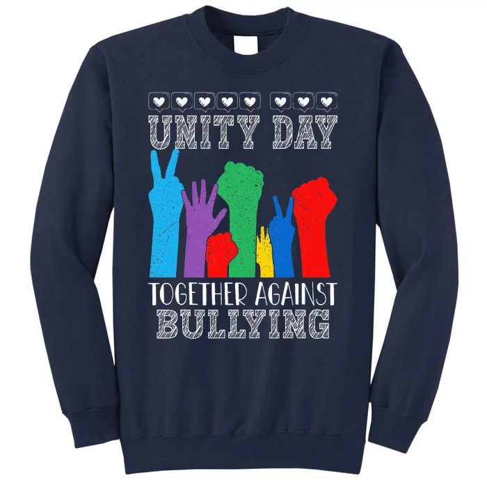 Together Against Bullying Orange Anti Bully Unity Day Tall Sweatshirt