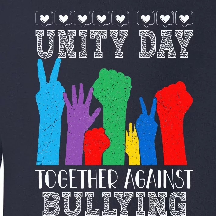 Together Against Bullying Orange Anti Bully Unity Day Toddler Sweatshirt