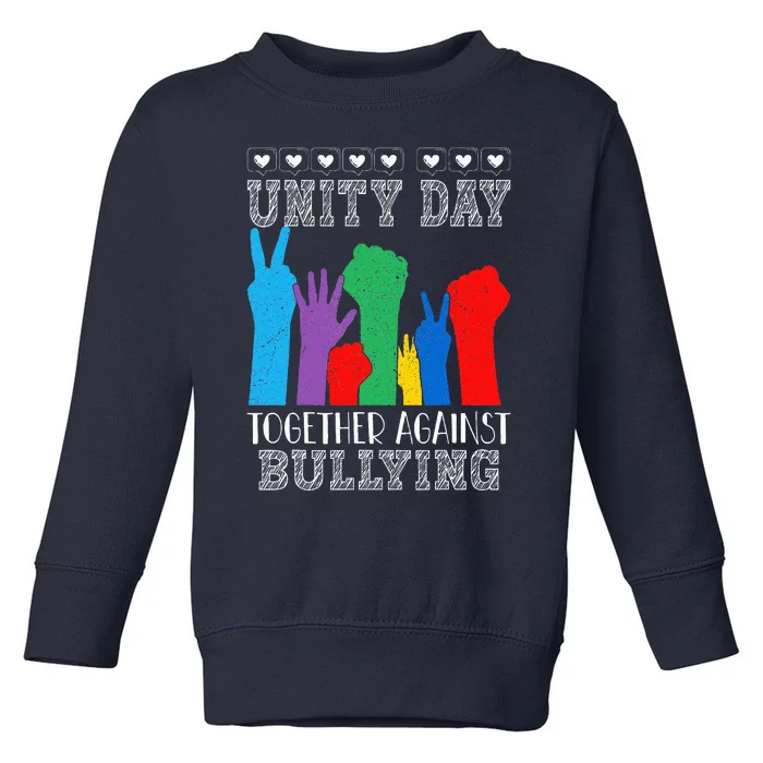 Together Against Bullying Orange Anti Bully Unity Day Toddler Sweatshirt