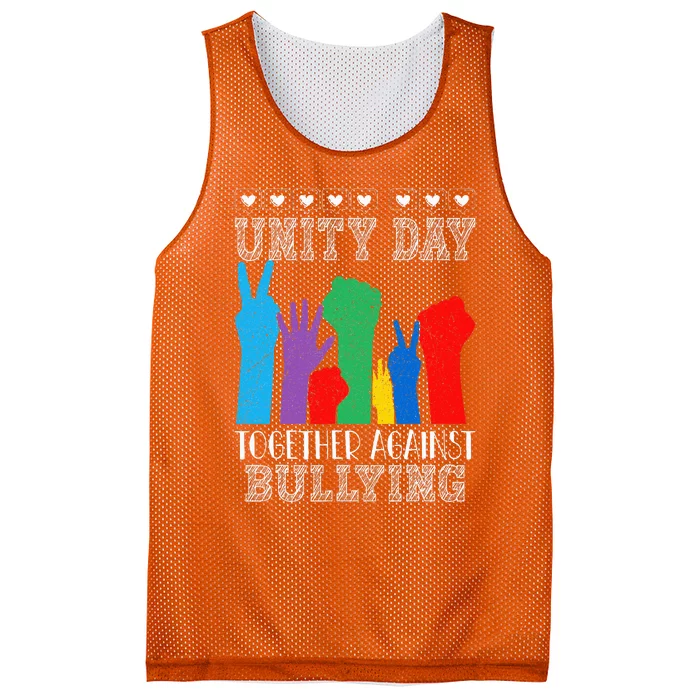 Together Against Bullying Orange Anti Bully Unity Day Mesh Reversible Basketball Jersey Tank