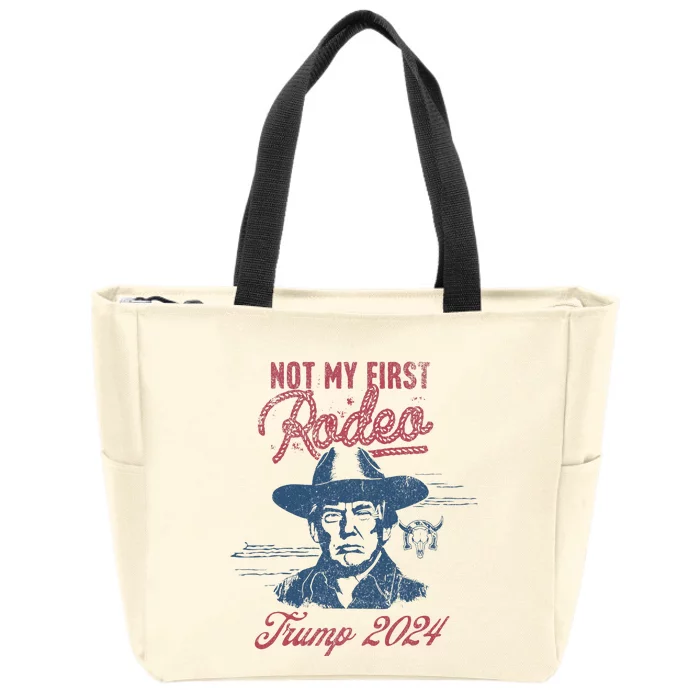 Take America Back Trump Cowboy Rodeo Election 2024 Zip Tote Bag