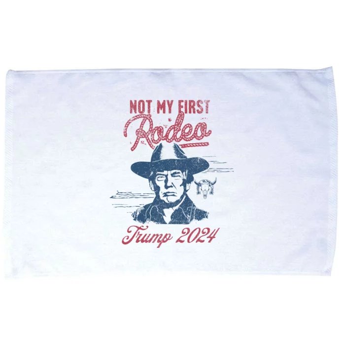 Take America Back Trump Cowboy Rodeo Election 2024 Microfiber Hand Towel