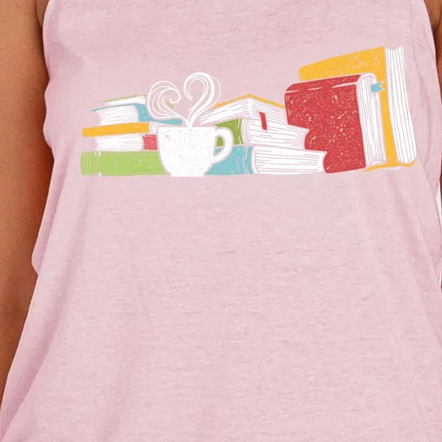 Tea And Book Reading Gift Women's Knotted Racerback Tank