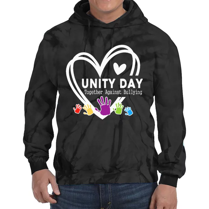 Together Against Bullying Anti Bullying Unity Day Orange Tie Dye Hoodie