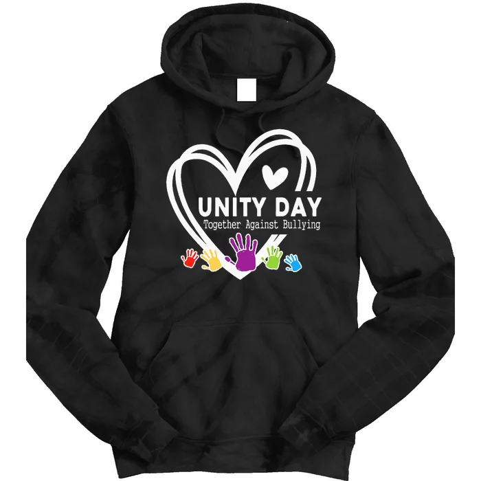 Together Against Bullying Anti Bullying Unity Day Orange Tie Dye Hoodie