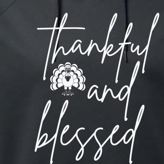 Thankful And Blessed Performance Fleece Hoodie