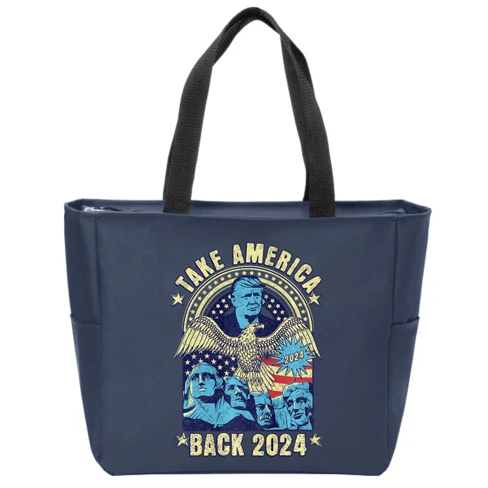 Take America Back 2024 Drain The Swamp Election 2024 Zip Tote Bag