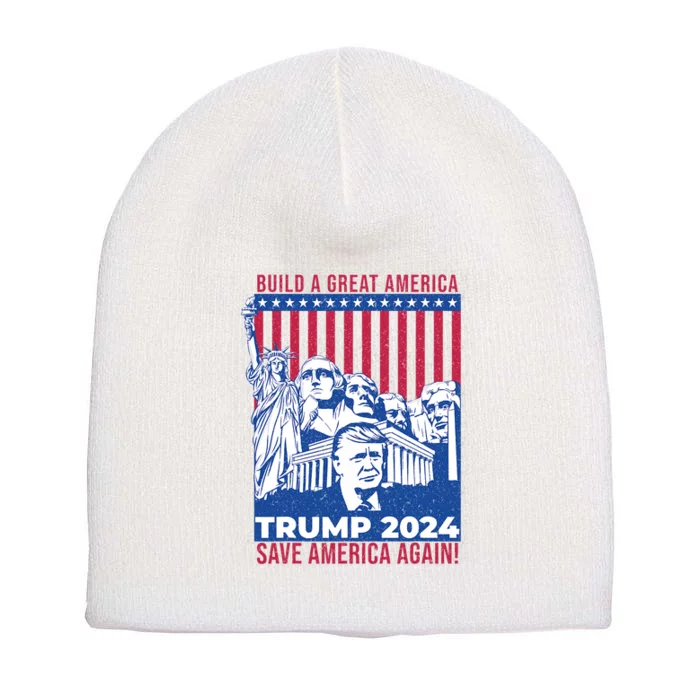 Take America Back 2024 Drain The Swamp Election Pro Trump 2024 Short Acrylic Beanie