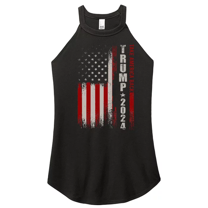 Take America Back American Flag Trump 2024 Wo Gifts Women’s Perfect Tri Rocker Tank