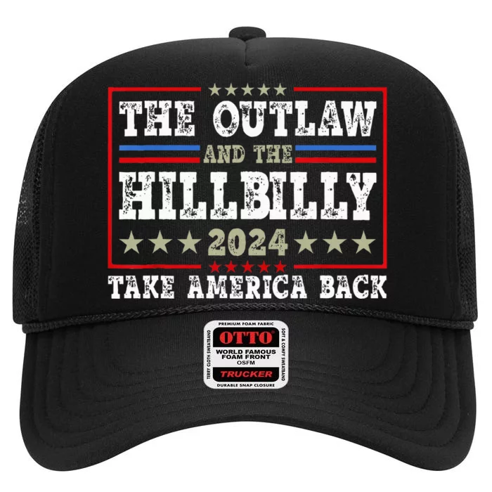 Take America Back American Trump 2024 High Crown Mesh Trucker Hat