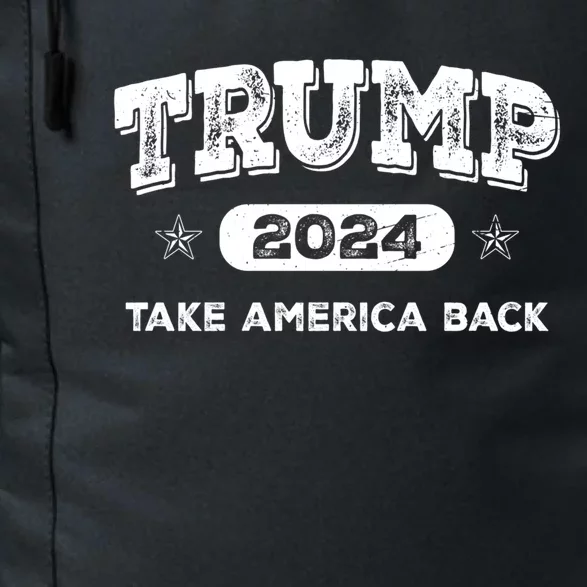 Take America Back American Flag Trump 2024 Funny Gift Meaningful Gift Daily Commute Backpack