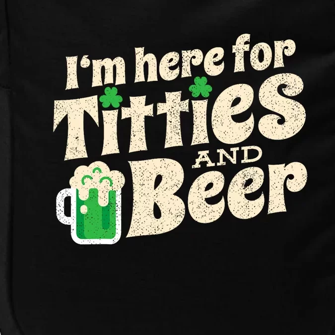 Titties And Beer Funny St Patricks Day Impact Tech Backpack